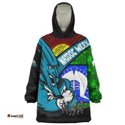 Port Adelaide NAIDOC Week Pride Edition Wearable Blanket Hoodie Aussie Oodie