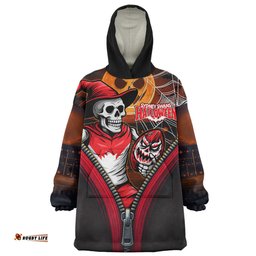 Sydney Swans Halloween Night Reaper Zipper Wearable Blanket Hoodie Aussie Oodie