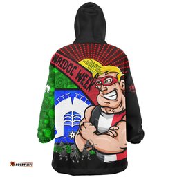 St Kilda NAIDOC Week Pride Edition Wearable Blanket Hoodie Aussie Oodie