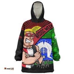 St Kilda NAIDOC Week Pride Edition Wearable Blanket Hoodie Aussie Oodie