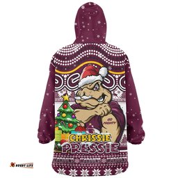Queensland Maroons Aussie Ugly Christmas For Die Hard Fan Supporters Wearable Blanket Hoodie Aussie Oodie