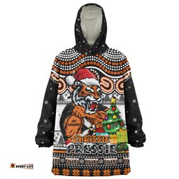 Wests Tigers Aussie Ugly Christmas For Die Hard Fan Supporters Wearable Blanket Hoodie Aussie Oodie