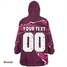 Queensland Maroons QLD Rampage Cane Toad Edition Wearable Blanket Hoodie Aussie Oodie