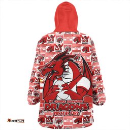 St. George Illawarra Dragons Champions Pride Comic Style Wearable Blanket Hoodie Aussie Oodie