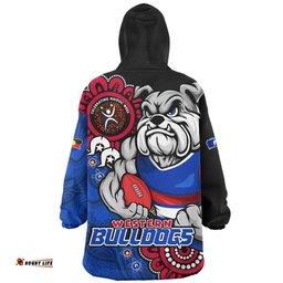 Western Bulldogs Power Through Generations NAIDOC Edition Wearable Blanket Hoodie Aussie Oodie