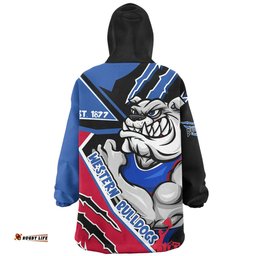 Western Bulldogs Battlefield Glory Gear Wearable Blanket Hoodie Aussie Oodie