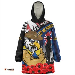 West Coast Eagles Anzac Day Honor United In Spirit Wearable Blanket Hoodie Aussie Oodie