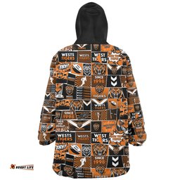 Wests Tigers Team Of Us Die Hard Fan Supporters Comic Style Wearable Blanket Hoodie Aussie Oodie