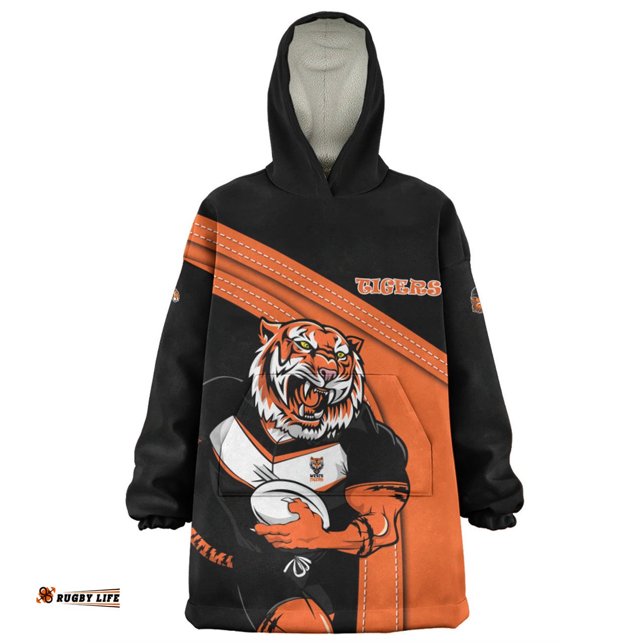 Wests Tigers Custom Team Of Us Die Hard Fan Supporters Wearable Blanket Hoodie Aussie Oodie