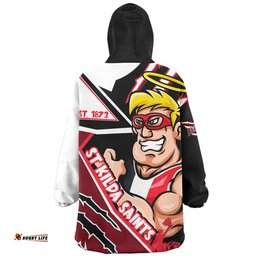 St Kilda Battlefield Glory Gear Wearable Blanket Hoodie Aussie Oodie