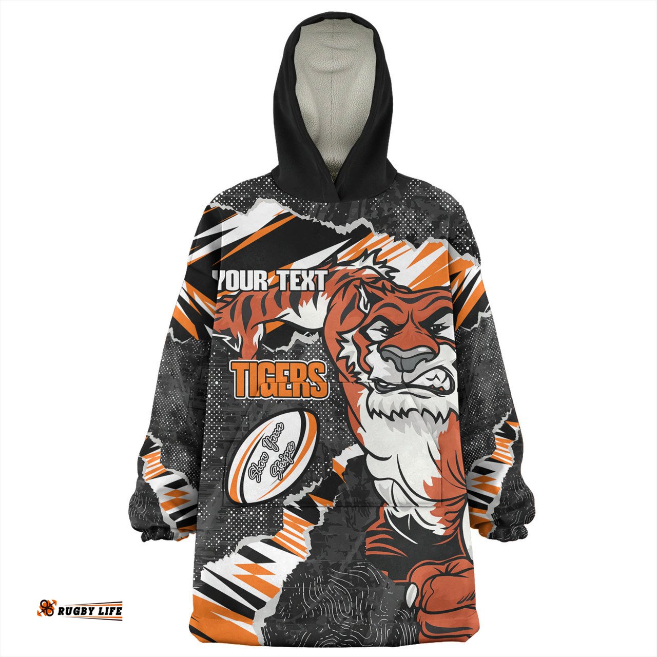 Wests Tigers Theme Song Wearable Blanket Hoodie Aussie Oodie