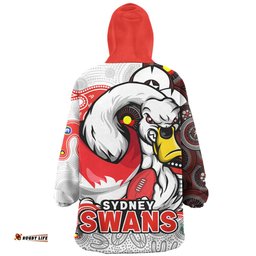 Sydney Swans NAIDOC Spirit Of Country Wearable Blanket Hoodie Aussie Oodie