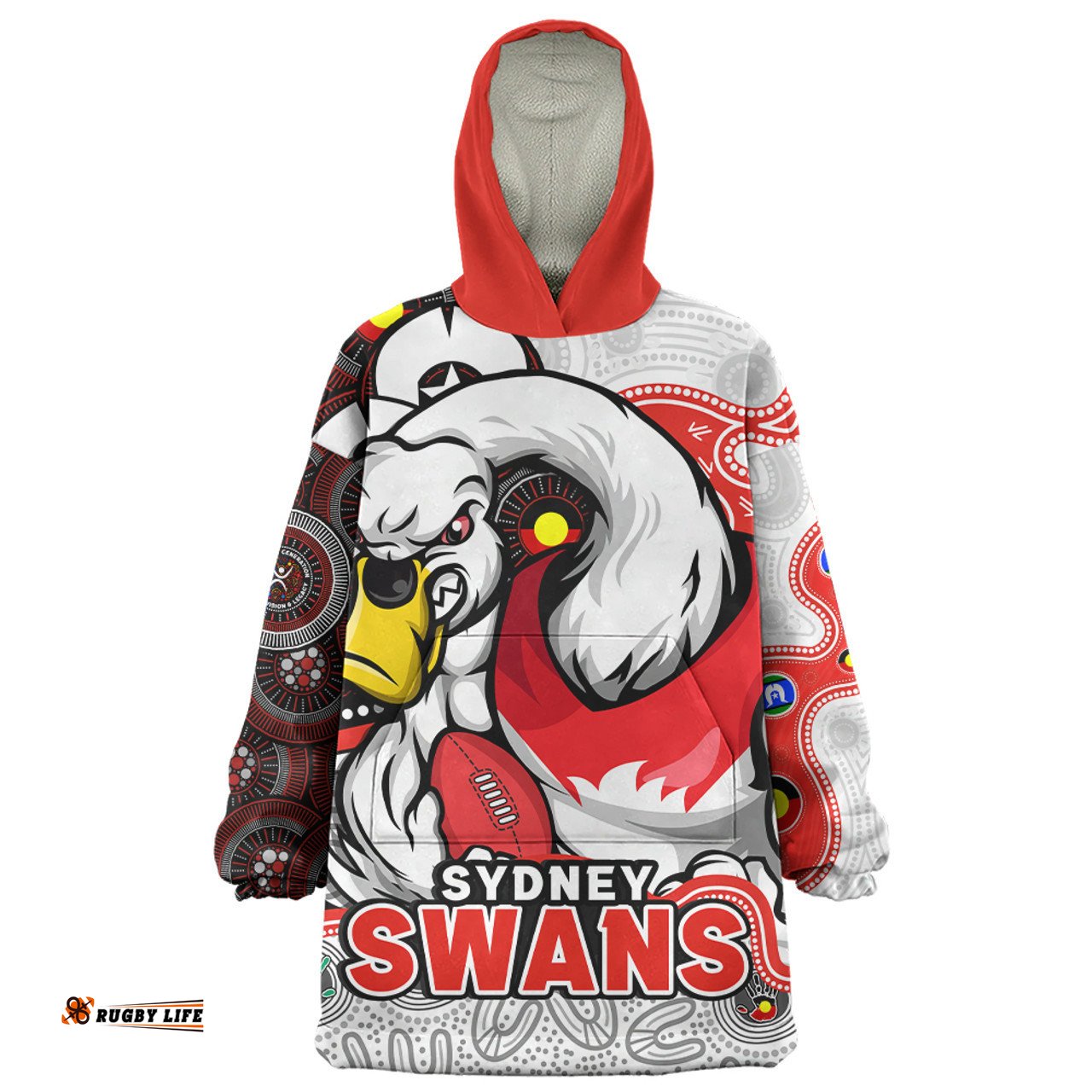 Sydney Swans NAIDOC Spirit Of Country Wearable Blanket Hoodie Aussie Oodie