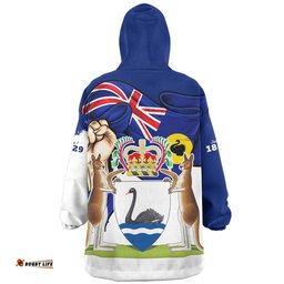 Western Australia Power Pride And Heritage Crest Wearable Blanket Hoodie Aussie Oodie