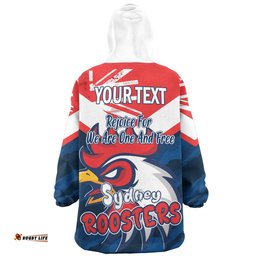 Sydney Roosters Happy Australia Day We Are One And Free Wearable Blanket Hoodie Aussie Oodie