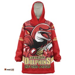Redcliffe Dolphins Final Clash Battle Edition Wearable Blanket Hoodie Aussie Oodie