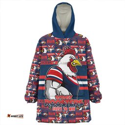 Sydney Roosters Champions Pride Comic Style Wearable Blanket Hoodie Aussie Oodie