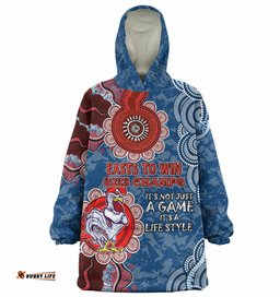 Sydney Roosters Custom Easts to Win Wearable Blanket Hoodie Aussie Oodie