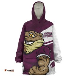 Queensland Maroons Defend The Pride Wearable Blanket Hoodie Aussie Oodie