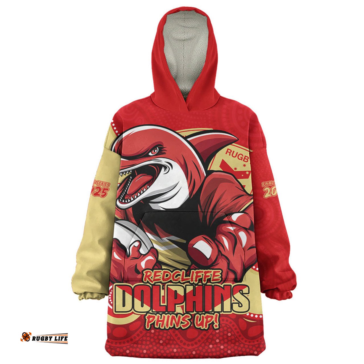 Redcliffe Dolphins Battle For Glory Rugby Finals Edition Wearable Blanket Hoodie Aussie Oodie