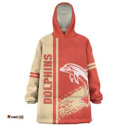 Redcliffe Dolphins Redcliffe Dolphins Mascot Quater Style Wearable Blanket Hoodie Aussie Oodie