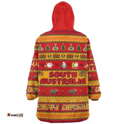 South Australia Christmas Custom Happy Chrissie Ugly Style Wearable Blanket Hoodie Aussie Oodie