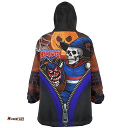 Western Bulldogs Halloween Night Reaper Zipper Wearable Blanket Hoodie Aussie Oodie