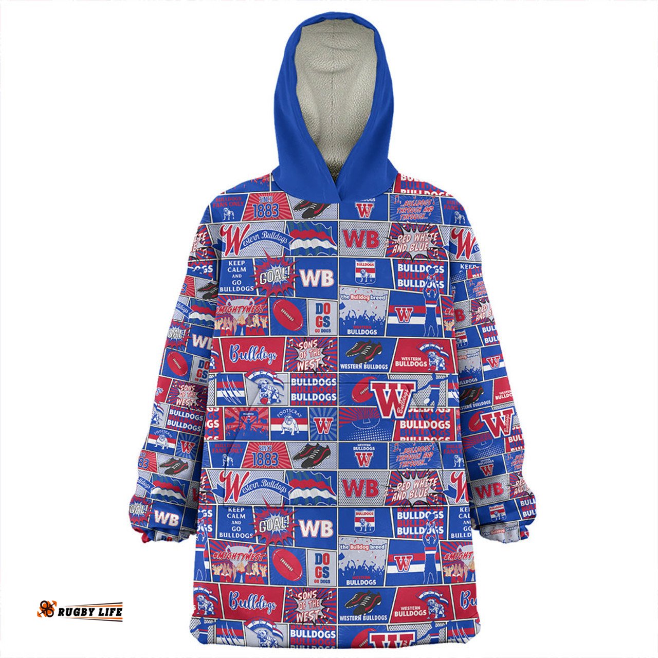 Western Bulldogs Legacy Of The Pride Comic Style Wearable Blanket Hoodie Aussie Oodie