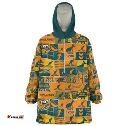Wallabies Sport Team Of Us Die Hard Fan Supporters Comic Style Wearable Blanket Hoodie Aussie Oodie