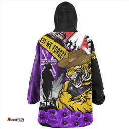 Richmond ANZAC Day Honor Purple Valor And Spirit Wearable Blanket Hoodie Aussie Oodie