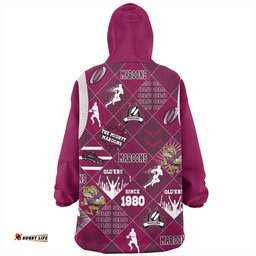 Cane Toads Sport Argyle Patterns Style Tough Fan Rugby For Life Wearable Blanket Hoodie Aussie Oodie