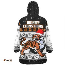 Wests Tigers Christmas Custom Special Ugly Christmas Wearable Blanket Hoodie Aussie Oodie