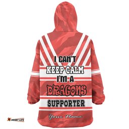 St. George Illawarra Dragons Custom St. George Illawarra Dragons Supporter Wearable Blanket Hoodie Aussie Oodie
