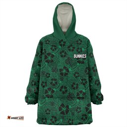 South Sydney Rabbitohs Scream With Tropical Patterns Wearable Blanket Hoodie Aussie Oodie