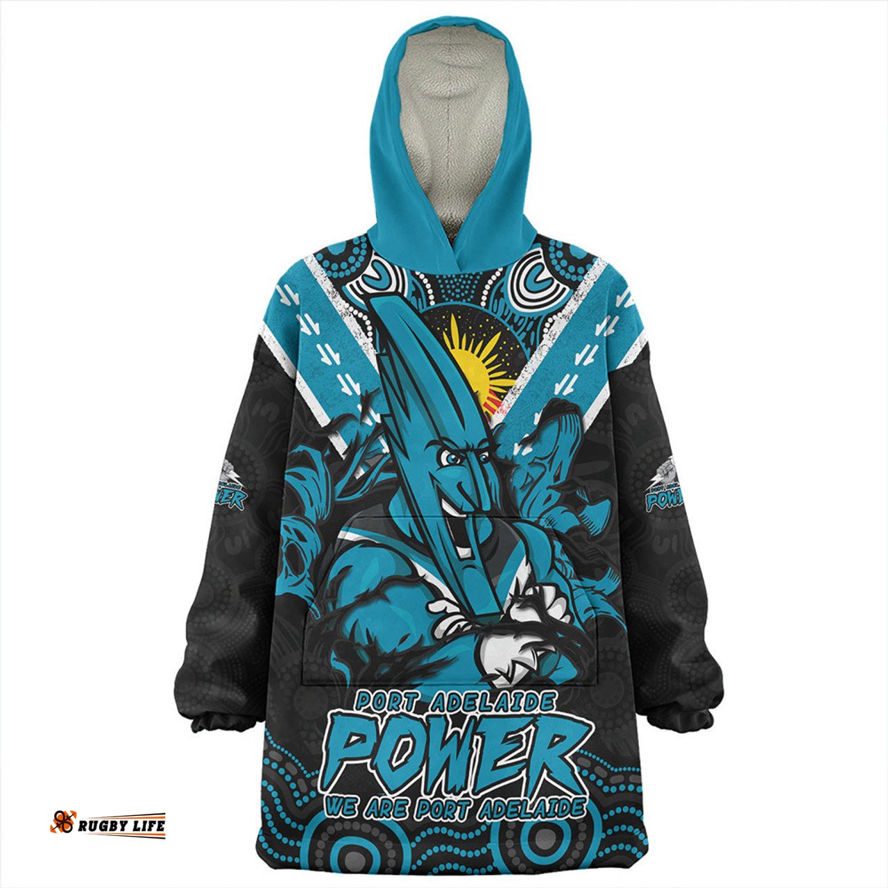 Port Adelaide Ripped Legacy Of The Game Wearable Blanket Hoodie Aussie Oodie