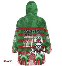 South Sydney Rabbitohs Custom Go The Mighty Heroes Wearable Blanket Hoodie Aussie Oodie