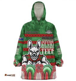 South Sydney Rabbitohs Custom Go The Mighty Heroes Wearable Blanket Hoodie Aussie Oodie