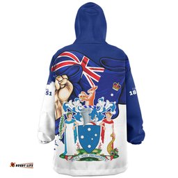 Victoria Power Pride And Heritage Crest Wearable Blanket Hoodie Aussie Oodie