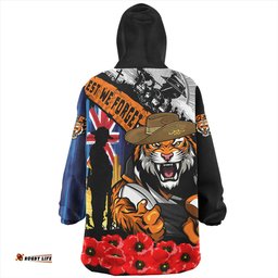 Wests Tigers United In Spirit Anzac Day Tribute Wearable Blanket Hoodie Aussie Oodie