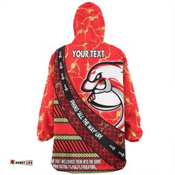 Redcliffe Dolphins Theme Song For Rugby With Sporty Style Wearable Blanket Hoodie Aussie Oodie