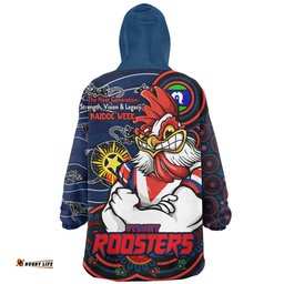 Sydney Roosters Spirit Of NAIDOC Series Wearable Blanket Hoodie Aussie Oodie