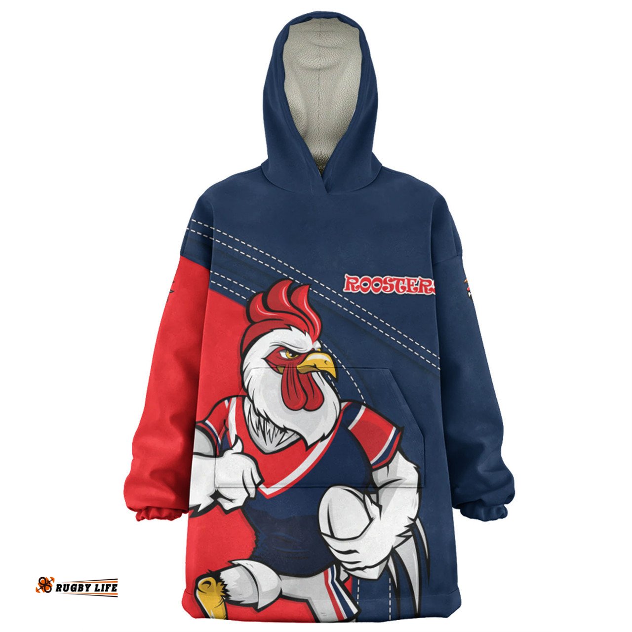Sydney Roosters Custom Team Of Us Die Hard Fan Supporters Wearable Blanket Hoodie Aussie Oodie