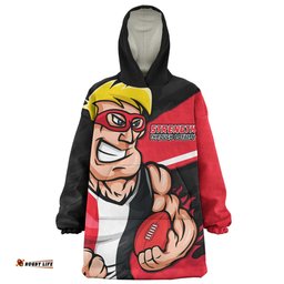 St Kilda Defend The Pride Wearable Blanket Hoodie Aussie Oodie