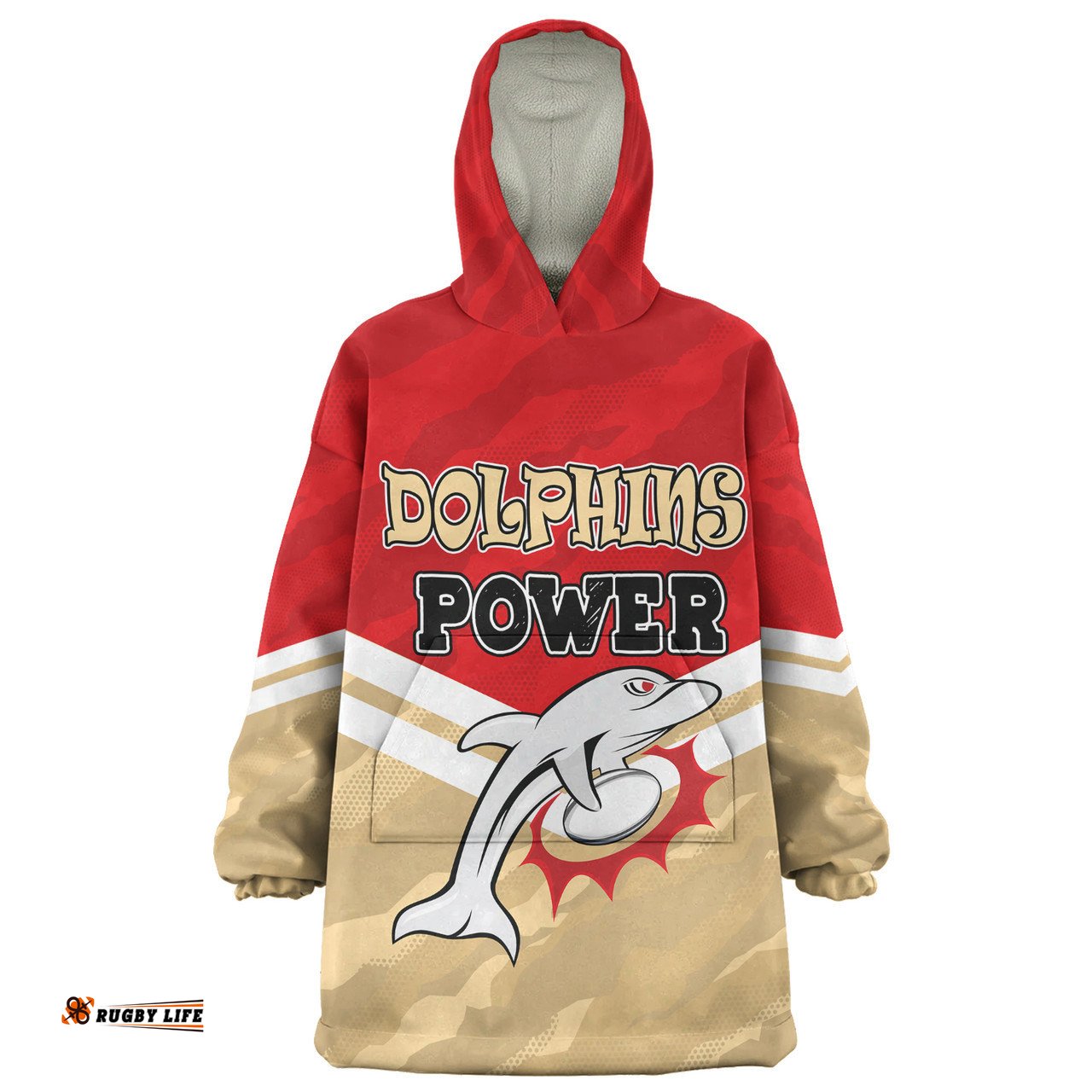 Redcliffe Dolphins Custom I Hate Being This Awesome But Redcliffe Dolphins Wearable Blanket Hoodie Aussie Oodie