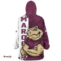 Queensland Maroons Queenslander Spirit Maroons Legacy Wearable Blanket Hoodie Aussie Oodie