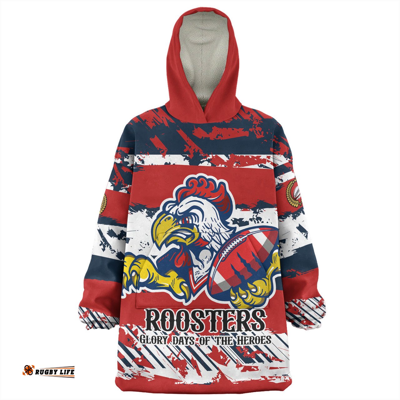 Sydney Roosters Theme Song Inspired Wearable Blanket Hoodie Aussie Oodie