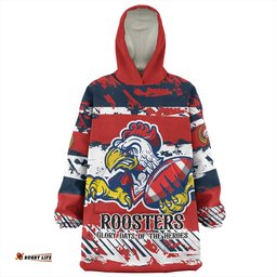 Sydney Roosters Theme Song Inspired Wearable Blanket Hoodie Aussie Oodie