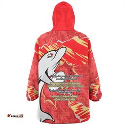 Redcliffe Dolphins Theme Song Wearable Blanket Hoodie Aussie Oodie