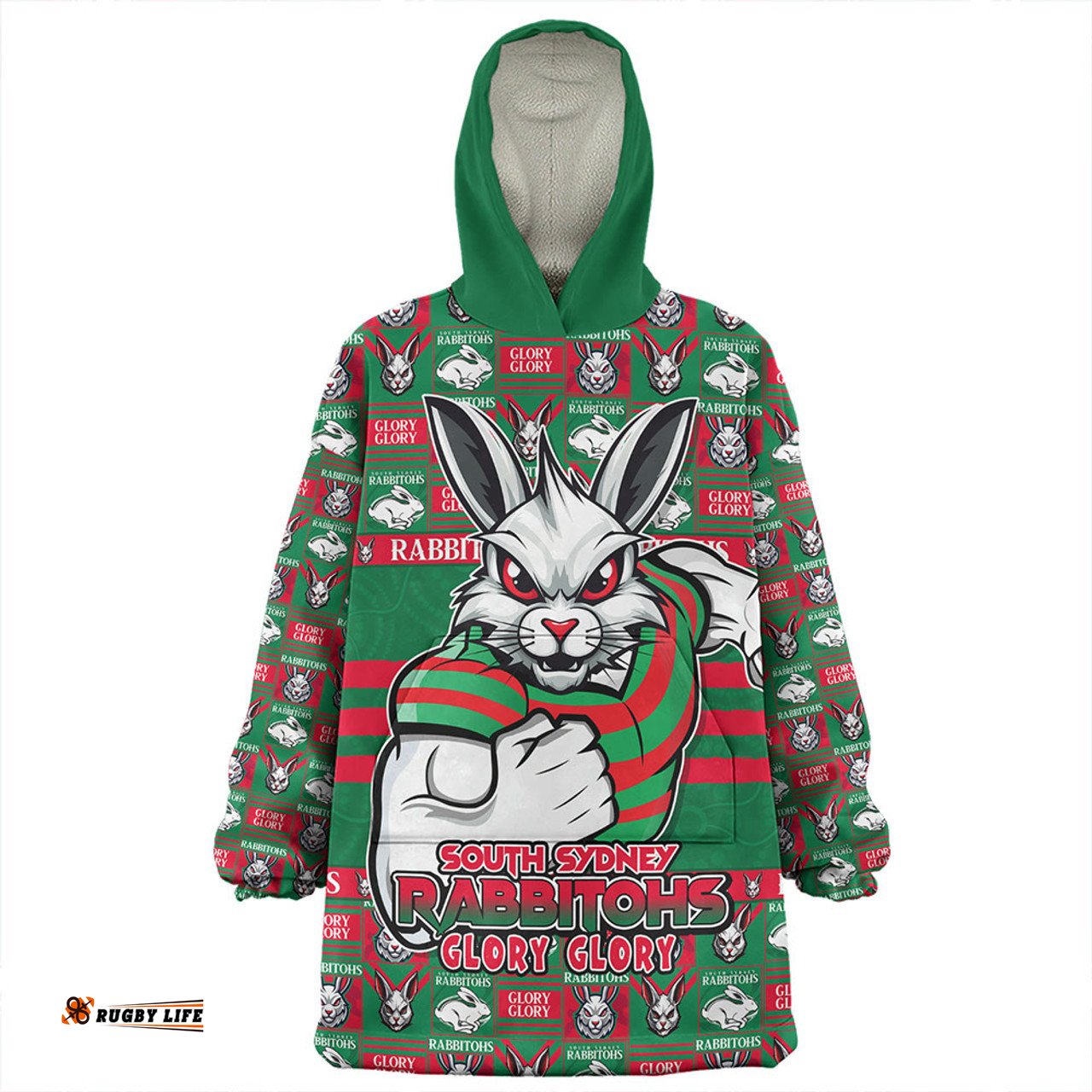 South Sydney Rabbitohs Champions Pride Comic Style Wearable Blanket Hoodie Aussie Oodie