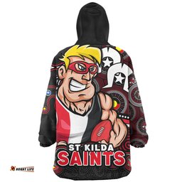 St Kilda NAIDOC Spirit Of Country Wearable Blanket Hoodie Aussie Oodie